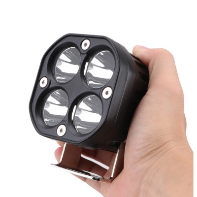 Σετ 2 Αδιάβροχα Προβολάκια Amber LED 9000lm Ομίχλης 80W Θερμού Φωτισμού 3500K Αυτοκινήτου, Μηχανής 12V & 24V IP67 & Διακόπτης ON , OFF