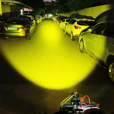 Σετ 2 Αδιάβροχα Προβολάκια Amber LED 9000lm Ομίχλης 80W Θερμού Φωτισμού 3500K Αυτοκινήτου, Μηχανής 12V & 24V IP67 & Διακόπτης ON , OFF
