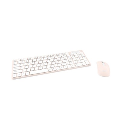 Σετ Ασύρματο Πληκτρολόγιο & Ποντίκι για Υπολογιστή - Andowl Ροζ