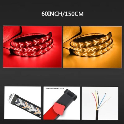 Led Ταινία Προειδοποιητική  για Πορτ Μπαγκαζ Αυτοκινήτου, Αγροτικού, Pickup με Φλας - Πορείας - Στοπ 150cm