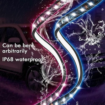 Σετ Led Ταινίες RGB Music για Κάτω από το Αυτοκίνητο Underbody Tube με Τηλεχειριστήριο 2x60cm και 2x90cm 4 τμχ