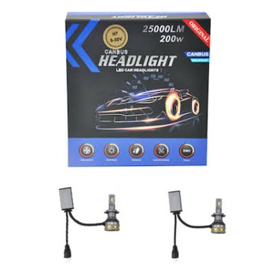 Η7 Σετ 2 Λάμπες LED Φώτα Αυτοκινήτου Canbus A8 25000 Lumens, 6000K