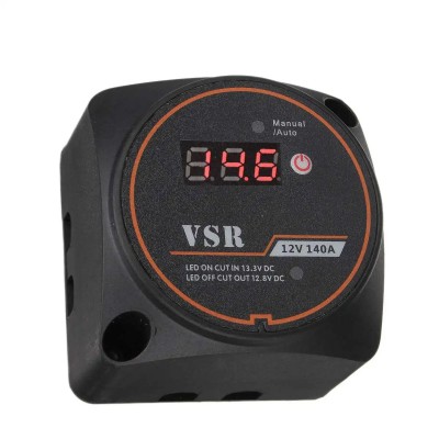Αδιάβροχος 2x USB Ταχύ Φορτιστής QC3.0 12V Μηχανής / Μοτοσυκλέτας με Φωτεινό Βολτόμετρο - Μαύρο