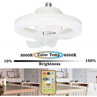 Φωτιστικό-Λάμπα Οροφής E27/220V 48W LED Dimmable με Ανεμιστήρα και Tηλεχειριστήριο