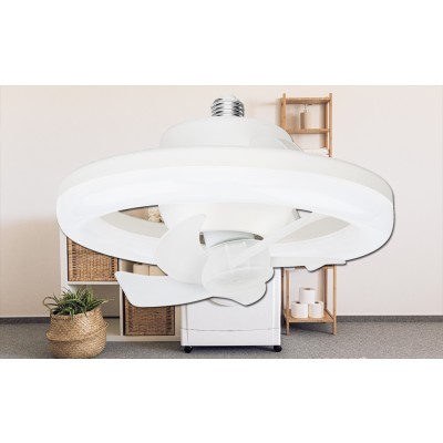 Φωτιστικό-Λάμπα Οροφής E27/220V 48W LED Dimmable με Ανεμιστήρα και Tηλεχειριστήριο