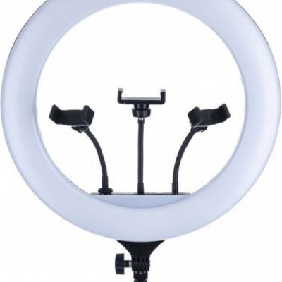 LED Ring Light Δαχτυλίδι 43cm, Φωτισμού 3200-5600K με Τρίποδο Δαπέδου & Τριπλή Βάση για Κινητών - LiveStream, Φωτογραφίσεις, Video