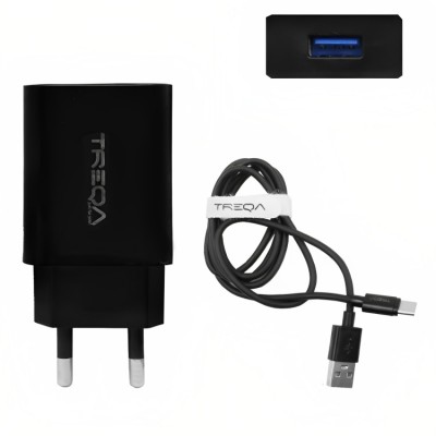 Φορτιστής Ταχείας Φόρτισης με 1 Θύρα USB 3.1A 18W και Καλώδιο TypeC - TREQA