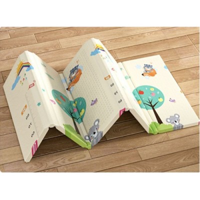 Large Μεγάλο Παιδικό Μαλακό Ισοθερμικό Χαλάκι,Ταπέτο Δραστηριοτήτων Μπεζ Διπλής Όψης Playmat 120x180x0.8εκ