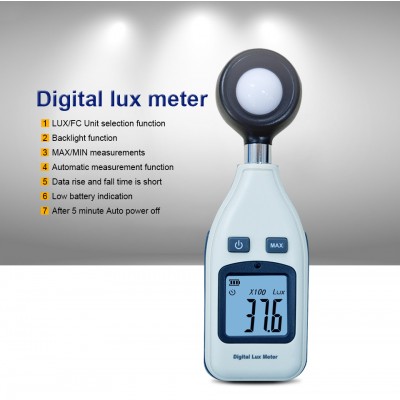 Μίνι Ψηφιακός Μετρητής Backlight Έντασης Φωτός/Φωτισμού 0-200000Lux & Fc Υψηλής Ακριβείας - Φωτόμετρο με Οθόνη LCD