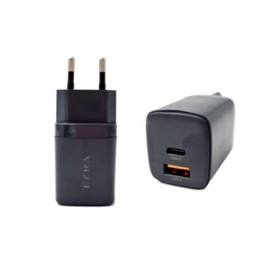 Ezra Φορτιστής Χωρίς Καλώδιο με Θύρα USB-A και Θύρα USB-C 20W HC60