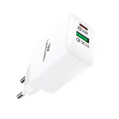 Φορτιστής Ταχείας Φόρτισης με USB και TYPE-C Θύρα - 20W