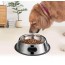 Ανοξείδωτο Μπολ Φαγητού & Νερού για Σκύλο με Βάση σε Ασημί Xρώμα 2 Θέσεων 11cm