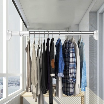 Τηλεσκοπική Ράβδος 22χιλ από Ανοξείδωτο Χάλυβα 70-120εκ για Κρέμασμα Ρούχων και Κουρτινών