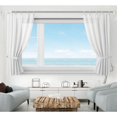 Τηλεσκοπική Ράβδος 22χιλ από Ανοξείδωτο Χάλυβα 70-120εκ για Κρέμασμα Ρούχων και Κουρτινών