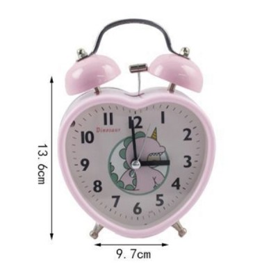 Retro Επιτραπέζιο Ρολόι Ξυπνητήρι σε Σχήμα Καρδιάς 13.6x9,7εκ