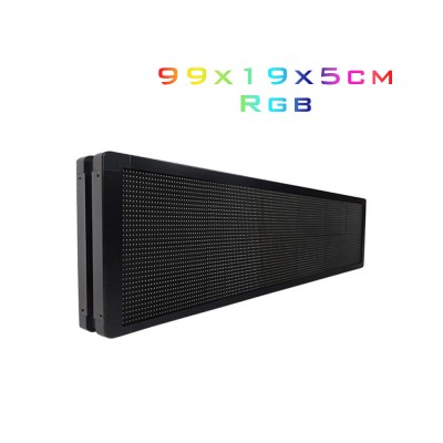 Led  Κυλιόμενη  Πινακίδα με RGB Φωτισμό  Μονής Όψης 220v 99x19x5cm