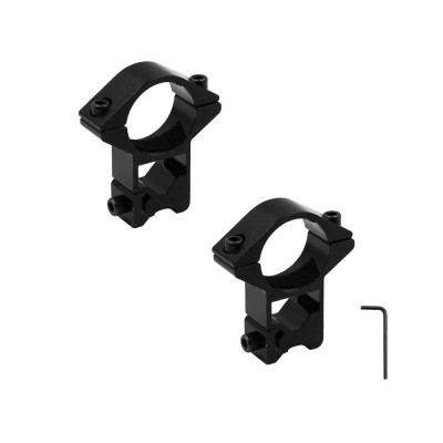 Σετ Βάσεις Διόπτρας  10-12mm για Φακούς και Λέιζερ έως 25.4mm LW1001 Μαύρες