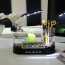 Mini Ενυδρείο USB 1.8Lt - Μολυβοθήκη με Φωτισμό LED, Ηχείο & Οθόνη LCD με Ρολόι, Ημερολόγιο & Ξυπνητήρι
