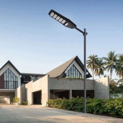 Ηλιακός Προβολέας Δρόμου 300W Solar Street Light M-300N Φωτιστικό Εξωτερικού Χώρου με Φωτοβολταϊκό Πάνελ