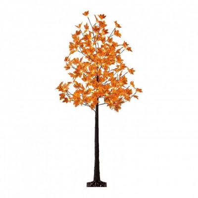 Διακοσμητικό Δέντρο 150εκ με Πορτοκαλί Φθινοπωρινά Φύλλα και Φωτισμό Led