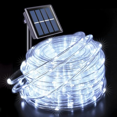 Ηλιακά Χριστουγεννιάτικα Λαμπάκια σε Σύρμα 5m - Λευκό Ψυχρό LED (50 λαμπάκια) με Φωτοβολταϊκό Πάνελ AN48402