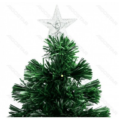 210cm Αυτοφωτιζόμενο Χριστουγεννιάτικο Δέντρο Οπτικής Ίνας - Θερμό Λευκό