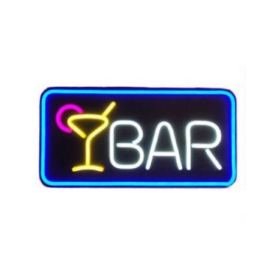 Led Φωτιζόμενη Διαφημιστική Πινακίδα "BAR" 50X25εκ