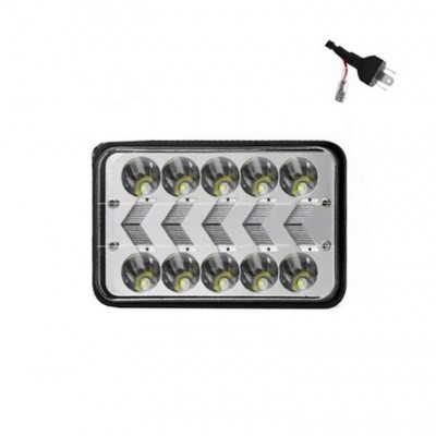 LED Αδιάβροχος Προβολέας Αυτοκινήτου 10 SMD  5″ 12-24V με Βύσμα H4 Ψυχρό Λευκό – Πορτοκαλί
