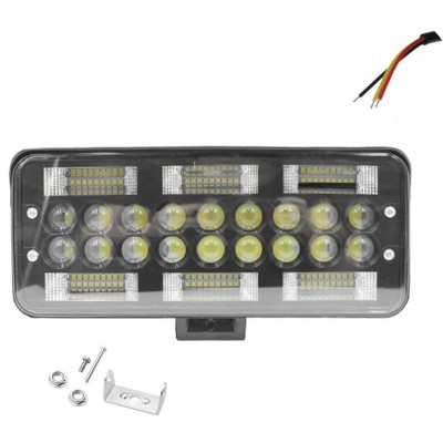 LED Αδιάβροχος Προβολέας Αυτοκινήτου 54 SMD 12-24V 25cm με Ψυχρό Λευκό Φωτισμό Μαύρο