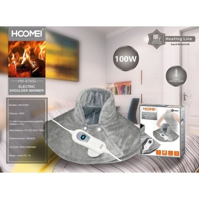 Hoomei HM-8760G Ηλεκτρική Θερμοφόρα Αυχένα-Ώμων Γκρί