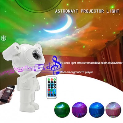 Led Φωτιστικό - Ηχείο Bluetooth Προτζέκτορας Nebula Αστροναύτη XL-731