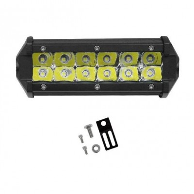 LED Αδιάβροχος Προβολέας Αυτοκινήτου 54 SMD 12-24V 25cm με Ψυχρό Λευκό Φωτισμό Μαύρο