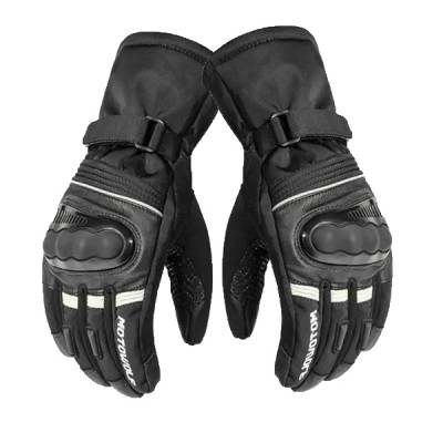 Γάντια Αναβάτη Μηχανής / Μοτοσυκλέτας Motowolf® One Size με Εξαερισμό & Προστασία στις Αρθρώσεις - Σετ 2 Τεμαχίων MDL0138 Μαύρο