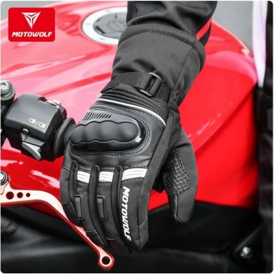 Γάντια Αναβάτη Μηχανής / Μοτοσυκλέτας Motowolf® με Εξαερισμό & Προστασία στις Αρθρώσεις - Σετ 2 Τεμαχίων MDL0138 Μαύρο