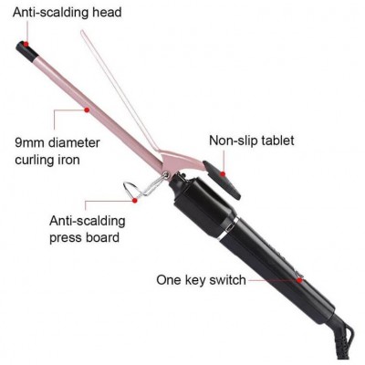 Ψαλίδι Μαλλιών 3 σε 1 - Κεραμική Ισιωτική, Μπούκλες & Τοστιέρα με Μεταλλικές Πλάκες 33W - Kemei KM-8851