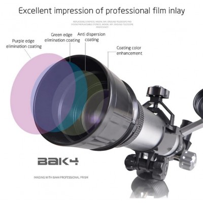 Ερασιτεχνικό Αστρονομικό Τηλεσκόπιο με Zoom 60x, Τρίποδο & Διόπτρα για Παιδιά και Αρχάριους C2158