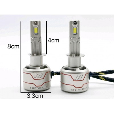 2 x Λαμπτήρες Conpex X8  Full Canbus LED Φώτα Πορείας Αυτοκινήτου 12V H7 100W (2x50W) 6000K 10000Lm