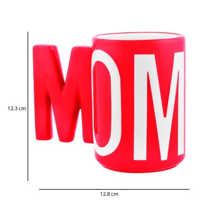 Ανάγλυφη Kεραμική Κούπα “MOM” Χωρητικότητας 450ml