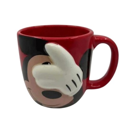 Κεραμική Κούπα Γυαλιστερή “Mickey Mouse” Χωρητικότητας 250ml σε Κόκκινο Χρώμα