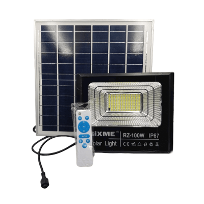 100W Ηλιακός Προβολέας με Τηλεχειριστήριο RZ-100