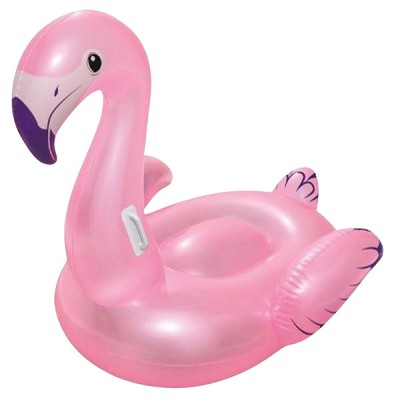 127cm Φουσκωτό Flamingo Ride On Θαλάσσης με Χειρολαβές Ροζ Bestway