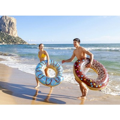 Φουσκωτή Σαμπρέλα Θαλάσσης Donut Σοκολάτα σε Καφέ Χρώμα Bestway 107cm