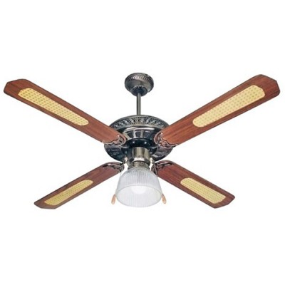 125cm  Ανεμιστήρας Οροφής με Φως και Τηλεχειριστήριο Καφέ Hoomei