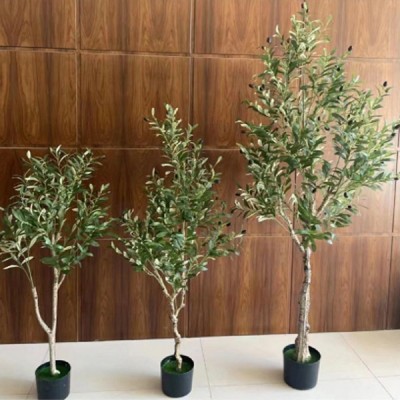 120cm Τεχνητό Διακοσμητικό Φυτό Ελιά σε Γλάστρα