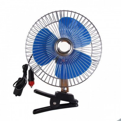 25cm 12V Περιστρεφόμενος Ανεμιστήρας Αυτοκινήτου με Κλιπ/Μανταλάκι Στήριξης
