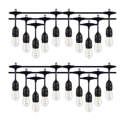 Αδιάβροχη Γιρλάντα  10 Μέτρα Με 20 Διάφανες Διακοσμητικές  Λάμπες LED Θερμού Λευκού