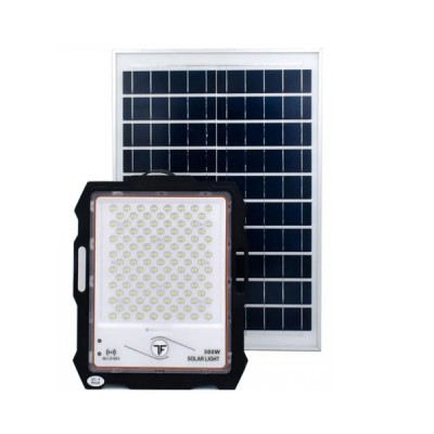 300W Ηλιακός Προβολέας LED IP67 με Τηλεχειρισμό  – Μαύρο
