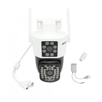 IP Διπλή Κάμερα Παρακολούθησης Wi-Fi 1080p IP66 Αδιάβροχη με Φακό 3.6mm Jortan Λευκή-Μαύρη