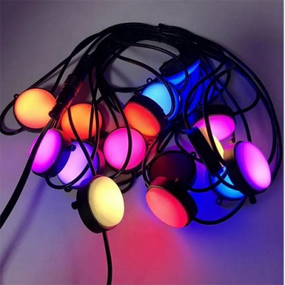 8m  Καρφωτά Ηλιακά Λαμπιόνια Γιρλάντα RGBW - 25 LED για Φωτισμό Κήπου και Εξωτερικών Χώρων