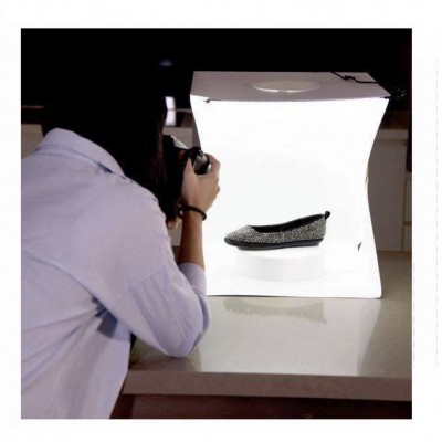 Μίνι Αναδιπλούμενο Στούντιο Φωτογράφισης LightRoom 30cm με Ενσωματωμένο Φωτισμό LED